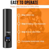 Technaxx TX-157 Compressor 8 bar Opbergbox/tas, Digitaal display, Incl. 1 accu, Met werklamp, Automatische afschakeling, 12- en 230V-laadbaar - thumbnail