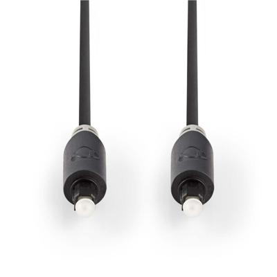 Optische Audiokabel | Toslink male - Toslink male | 1,0 m | Antraciet