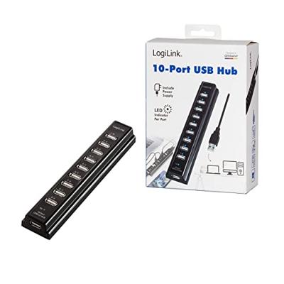 LogiLink UA0096 UA0096 USB-hub 10 poorten USB-A USB 2.0 480 MBit/s Zwart LogiLink UA0096 UA0096 USB-hub 10 poorten USB-A USB 2.0 480 MBit/s Zwart