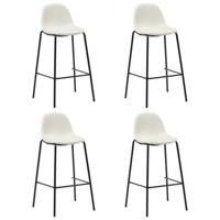 vidaXL Barstoelen 4 st stof crème - thumbnail