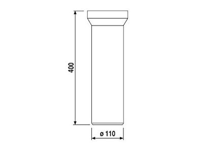 Kirchhoff PP SANIT WC-aansluitbuis, wit, 400 mm, DN 100 - 58.203.01..0000