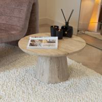 Sohome Ronde Salontafel 'Rachelle' Travertin, 70cm - thumbnail