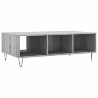 Salontafel 104x60x35 cm bewerkt hout grijs sonoma - thumbnail