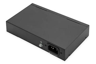 DIGITUS PoE Netwerk Switch - 10 poorts - Fast Ethernet - onbeheerd - 8x RJ45 PoE poorten + 2x RJ45 uplink - 60W PoE budget - CCTV-modus - 10/100 Mbps - zwart