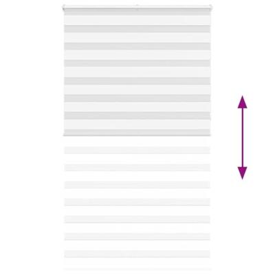 VidaXL Zebra rolgordijn 135x230 cm stofbreedte 130,9cm polyester wit