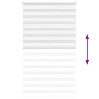 VidaXL Zebra rolgordijn 135x230 cm stofbreedte 130,9cm polyester wit - thumbnail