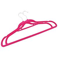 100-delige Kledinghangerset anti-slip fluweel roze - thumbnail