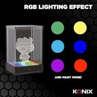 LED-displaybox voor beeldje - KONIX - Compatibel met Funko Pop / Banpresto Qposket - RGB-verlichting - USB-kabel - thumbnail