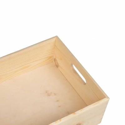 VidaXL Houten kist met handvatten 40x30x13 cm massief grenenhout