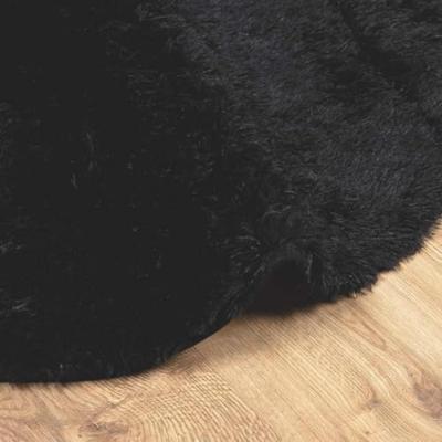 Hoogpolig vloerkleed NAVARRA 240x240 cm polyester zwart Hoogpolig vloerkleed NAVARRA 240x240 cm polyester zwart