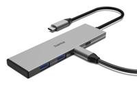 Hama usb-c-hub 4 ports 2x usb-a 2x usb-c usb 3.2 gen2 10 gbit/s pd alu - thumbnail