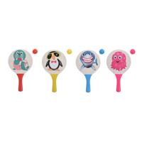 Beachball Strandbalset hout 3-delig set - thumbnail