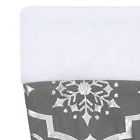 VidaXL Kerstboomrok luxe met sok 122 cm stof grijs - thumbnail