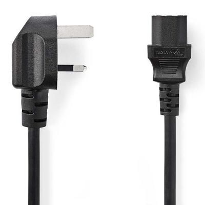 Nedis CEGP11100BK30 Voedingskabel Stekker Type G (vk) - Iec-320-c13 3,0 M Zwart