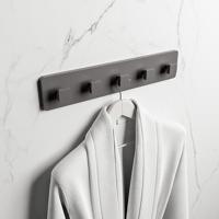 MONDIAZ EASY Handdoekhaakjes 45cm solid surface kleur DarkGrey - thumbnail