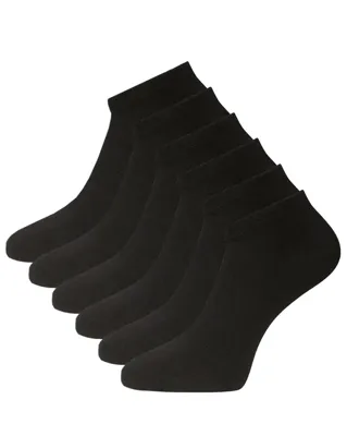 6-paar sneaker sokken DANI - Unisex - Multipack Bamboe enkelsokken voor dames en heren - 46 - Zwart - 46 - 46 - 46 - 46 - 46 - 46 - 46 - 46