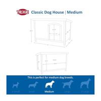 TRIXIE NATURA HONDENHOK CLASSIC PLAT DAK GRIJS 104X68X72 CM - thumbnail