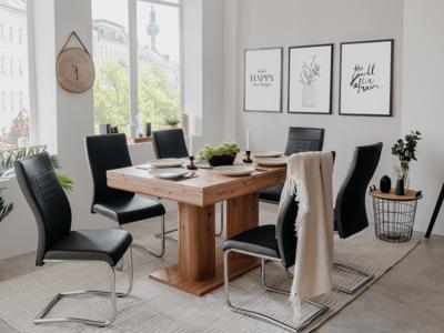 Rechthoekige eettafel HEISENBERG 140 > 220 cm artisan eik met verlengstuk Rechthoekige eettafel HEISENBERG 140 > 220 cm artisan eik met verlengstuk