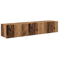 Tv-wandmeubels 2 st met LED 80x35x31 cm oud houtkleurig - thumbnail