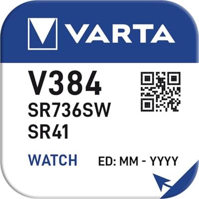 Varta Zilveroxide Batterij SR41 1.55 V 38 mAh 1-Pack - VARTA-V384