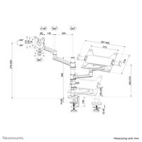 Neomounts DS20-425BL2 Tafelbeugel voor monitor Aantal monteerbare displays: 1 Display(s) 43,2 cm (17) - 68,6 cm (27) Zwart Kantelbaar, Roteerbaar, Zwenkbaar, - thumbnail