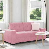loveseat bank roze 140 cm fluweel - thumbnail