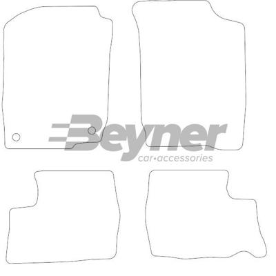 Velours Automatten passend voor Daihatsu YRV 4-delig HL1139204