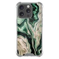 iPhone 16 Pro Max shockproof hoesje - Green waves - thumbnail