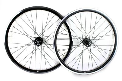 Weinmann DP18 Fixed Gear Wielset - Zwart CNC Weinmann DP18 Fixed Gear Wielset - Zwart CNC