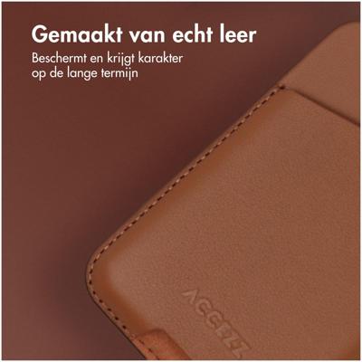 Accezz Accezz Leather Cardholder MagSafe - Kaarthouder met MagSafe - Sienna Brown Telefoonhoesje Bruin