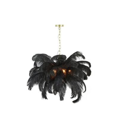 Light & Living Hanglamp 'Feather' Ø80cm, kleur Zwart - thumbnail
