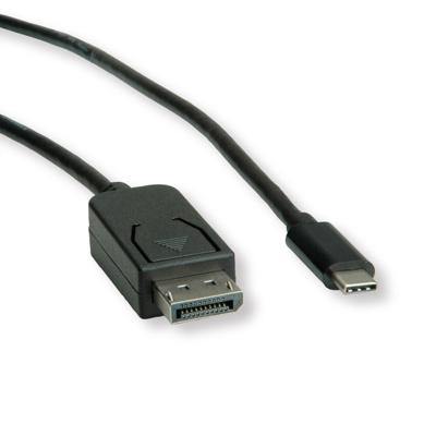 ROLINE USB type C - DisplayPort adapterkabel, v1.2, M/M, 1 m ROLINE USB type C - DisplayPort adapterkabel, v1.2, M/M, 1 m