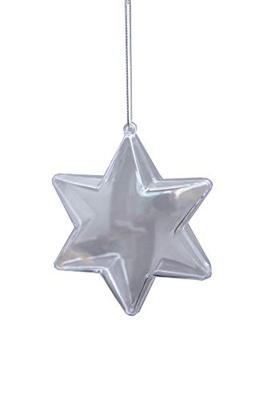 Colorations - vulbaar ornament transparante ster, set van 12