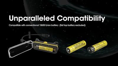 NiteCore NC-18650BEC Batterijvak