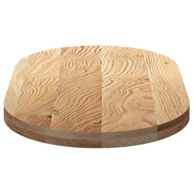 Tafelblad 120x60x2 cm ovaal massief eikenhout