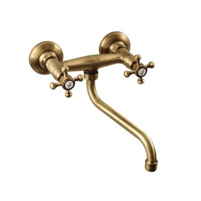 Inbouw Wastafelmengkraan Sapho Antea 2-knop Gebogen Uitloop 19 cm Brons Inbouw Wastafelmengkraan Sapho Antea 2-knop Gebogen Uitloop 19 cm Brons