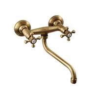 Inbouw Wastafelmengkraan Sapho Antea 2-knop Gebogen Uitloop 19 cm Brons - thumbnail