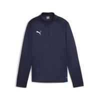 PUMA teamGOAL Trainingstrui 1/4-Zip Kids Donkerblauw Wit - thumbnail