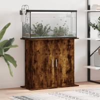 VidaXL Aquariumstandaard 81x36x73 cm bewerkt hout gerookt eikenkleurig - thumbnail