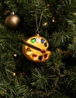 Nordic Light Kerstbal Schilders Palette 10 cm - thumbnail