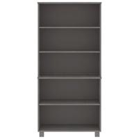 Hoge kast HAMAR massief grenenhout lichtgrijs - thumbnail