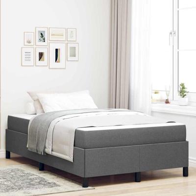 Boxspring bed Donkergrijs en Zwart 120 x 190 cm