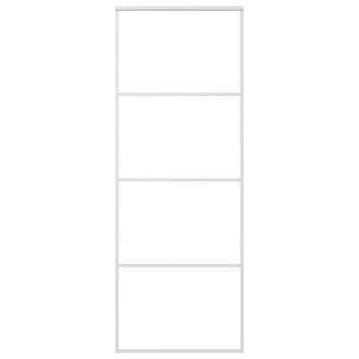 VidaXL Schuifdeur 76x205 cm mat esg-glas en aluminium wit