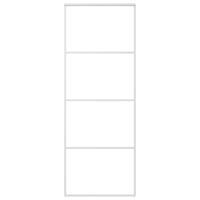 Schuifdeur 76x205 cm mat ESG-glas en aluminium wit - thumbnail