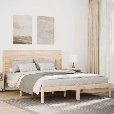 Bedframe extra lang zonder matras massief hout 160x220 cm