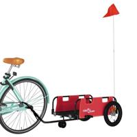 Fietstrailer oxford stof en ijzer rood - thumbnail