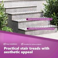 VidaXL Trap tread rechthoekig 2 pcs zilver 100 x 25 cm aluminium - thumbnail