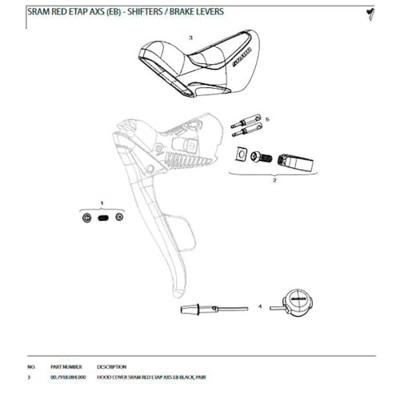 Sram afdekkap rubber rubber cover red axs/force axs