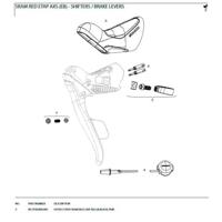 Sram afdekkap rubber rubber cover red axs/force axs - thumbnail