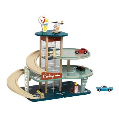 Classic World houten vintage garage met auto's, 11dlg. Classic World houten vintage garage met auto's, 11dlg.